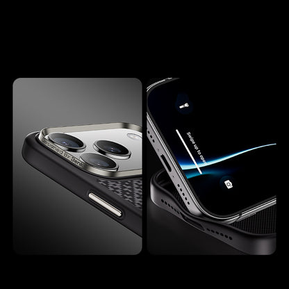 Apple iPhone 17 Pro Max Kılıf M-Safe Şarj Özellikli Benks ArmorPro ArmorGrid Serisi Kevlar Kapak Turuncu