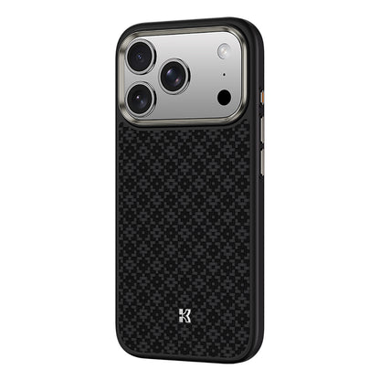 Apple iPhone 17 Pro Max Kılıf M-Safe Şarj Özellikli Benks ArmorPro ArmorGrid Serisi Kevlar Kapak Siyah