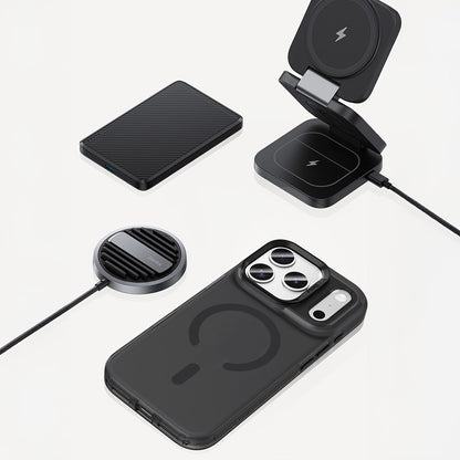 Apple iPhone 17 Pro Max Kılıf M-Safe Şarj Özellikli Benks C-Magnet Lucid Armor Kapak Siyah