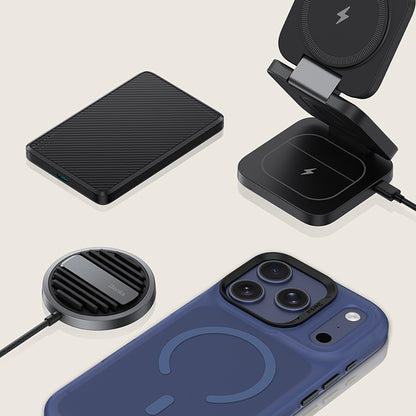 Apple iPhone 17 Pro Max Kılıf M-Safe Şarj Özellikli Benks C-Magnet Lucid Armor Kapak Beyaz