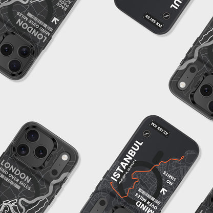 Apple iPhone 17 Pro Max Kılıf M-safe Şarj Özellikli Benks City Serisi Kapak Siyah-Turuncu