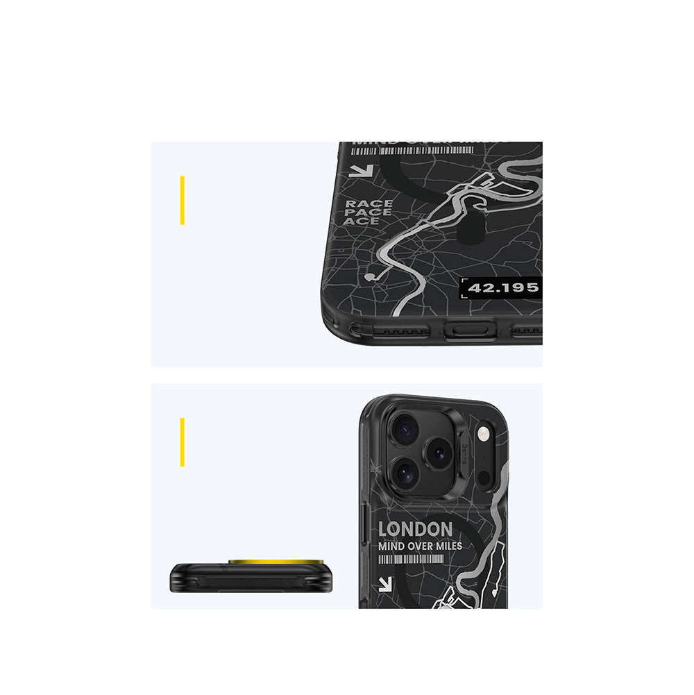 Apple iPhone 17 Pro Max Kılıf M-safe Şarj Özellikli Benks City Serisi Kapak Siyah-Turuncu