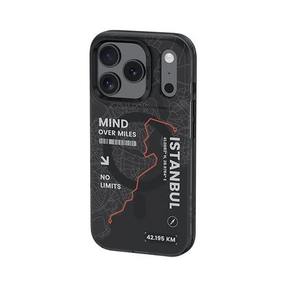 Apple iPhone 17 Pro Max Kılıf M-safe Şarj Özellikli Benks City Serisi Kapak Siyah-Turuncu