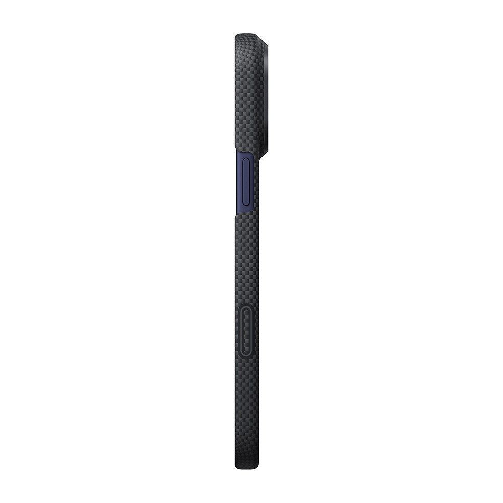 Apple iPhone 17 Pro Max Kılıf M-safe Şarj Özellikli Lumintex Teknolojili Fosforlu Aramid Karbon Fiber Pitaka Tactile Woven Aries Serisi Kapak