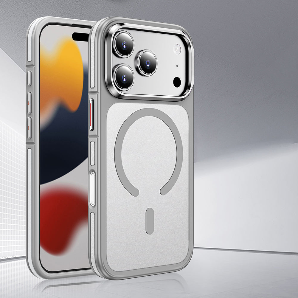 Apple iPhone 17 Pro Max Kılıf M-safe Şarj Özellikli Mat Görünümlü Wlons Vevo Kapak Siyah