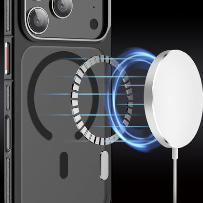 Apple iPhone 17 Pro Max Kılıf M-safe Şarj Özellikli Mat Görünümlü Wlons Vevo Kapak Turuncu