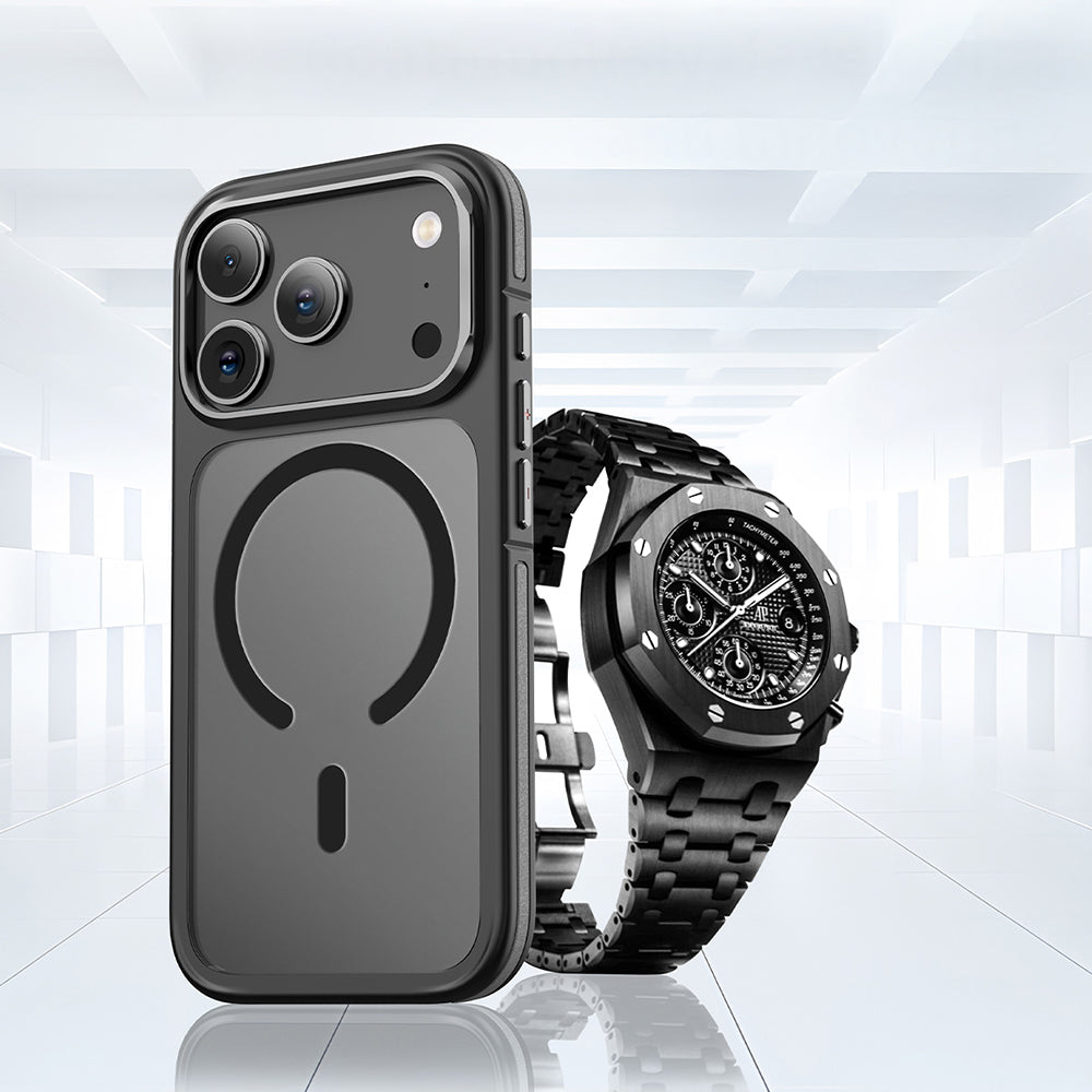 Apple iPhone 17 Pro Max Kılıf M-safe Şarj Özellikli Mat Görünümlü Wlons Vevo Kapak Mavi