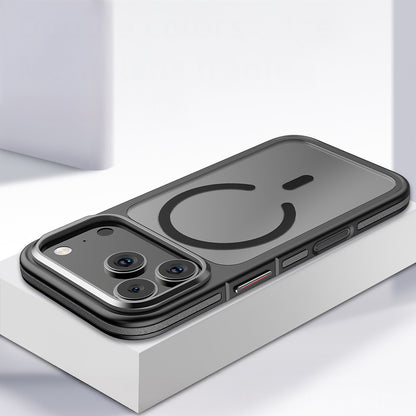 Apple iPhone 17 Pro Max Kılıf M-safe Şarj Özellikli Mat Görünümlü Wlons Vevo Kapak Mavi