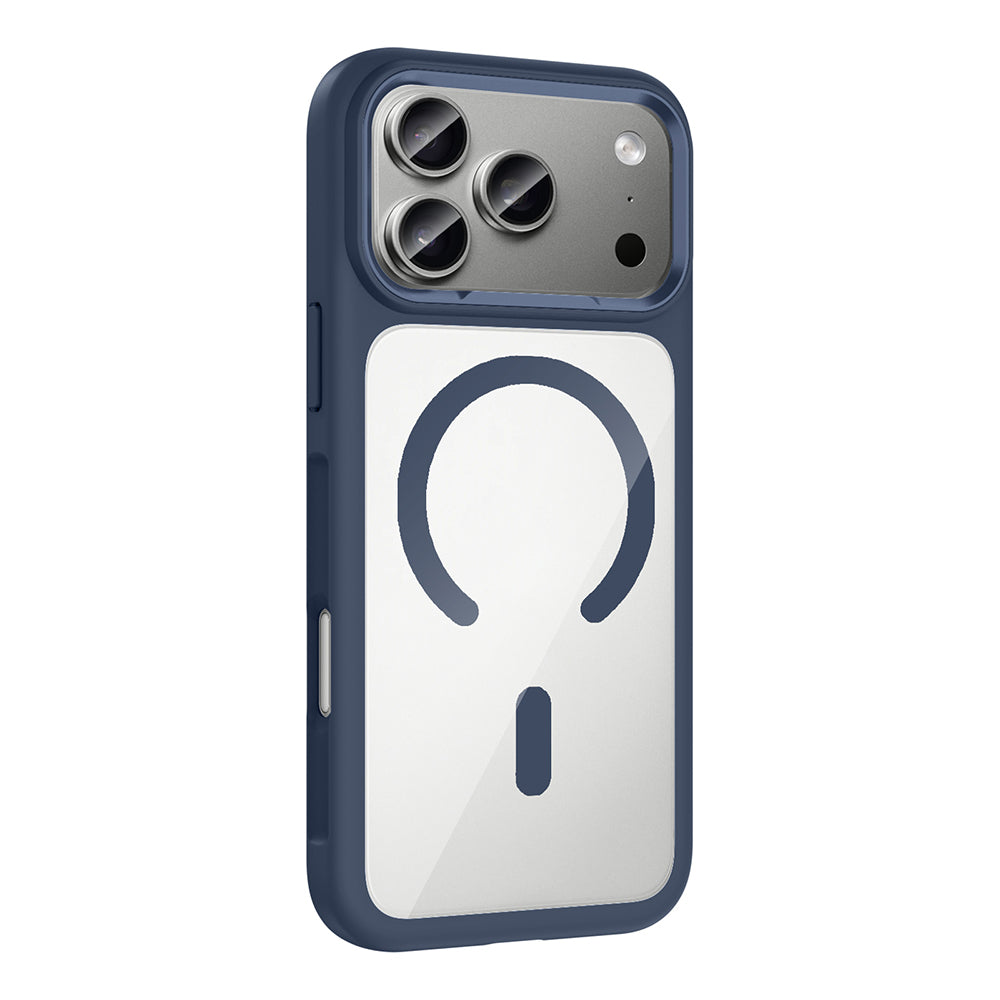 Apple iPhone 17 Pro Max Kılıf M-Safe Şarj Özellikli Metal Kamera Çerçeveli Zore Tiko Kapak Turuncu