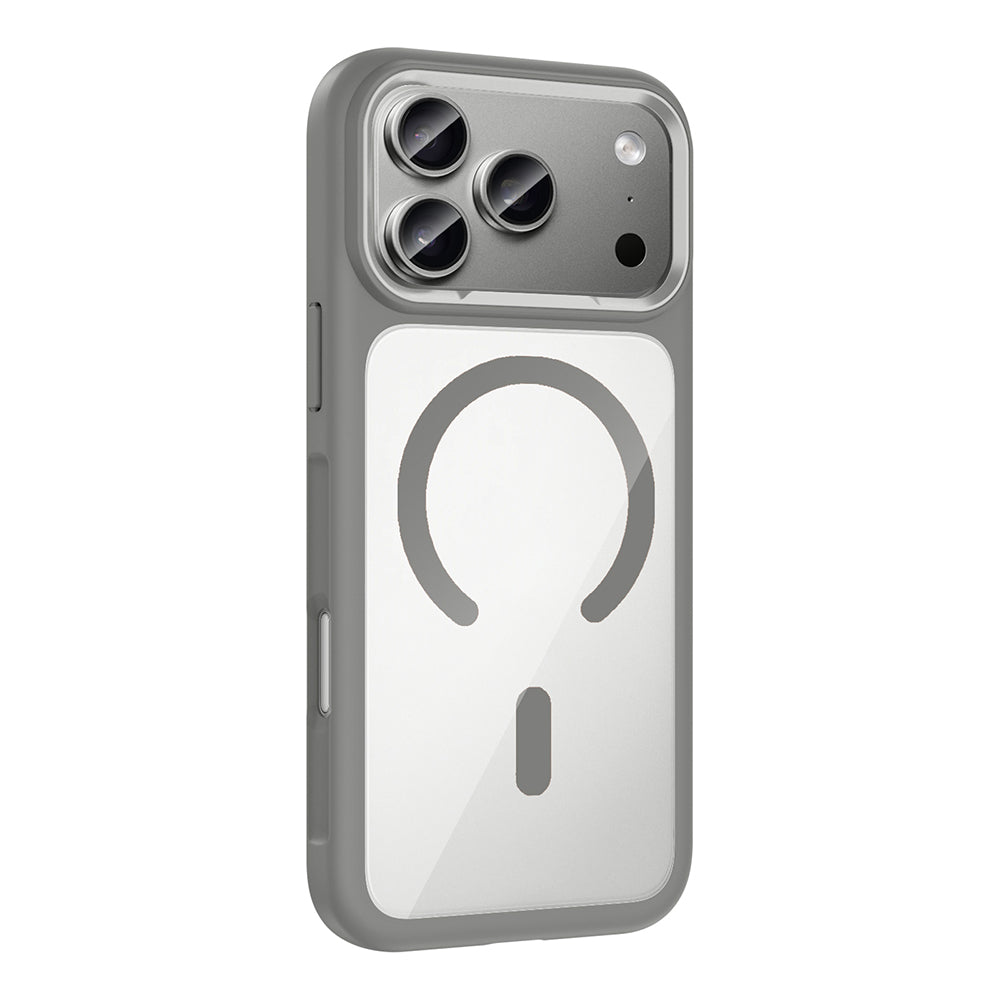 Apple iPhone 17 Pro Max Kılıf M-Safe Şarj Özellikli Metal Kamera Çerçeveli Zore Tiko Kapak Lacivert