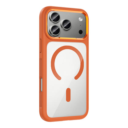 Apple iPhone 17 Pro Max Kılıf M-Safe Şarj Özellikli Metal Kamera Çerçeveli Zore Tiko Kapak Lacivert