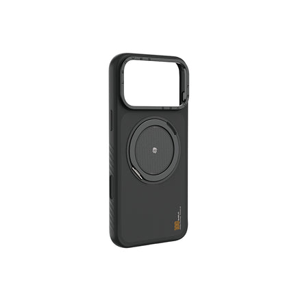 Apple iPhone 17 Pro Max Kılıf M-safe Şarj Özellikli Metal Standlı Lenyes CK225 Kevlar Kapak