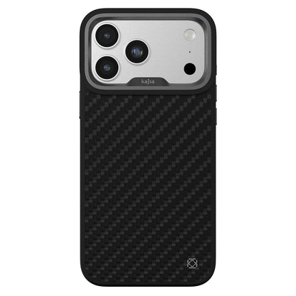 Apple iPhone 17 Pro Max Kılıf M-safe Şarj Özellikli O-Ring Kajsa Carbon Fiber Serisi Kapak