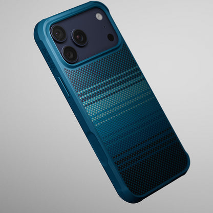 Apple iPhone 17 Pro Max Kılıf M-safe Şarj Özellikli Pitaka Tactile Woven Sunset-Moonrise Aramid Pro Guard Serisi Kapak Kahverengi