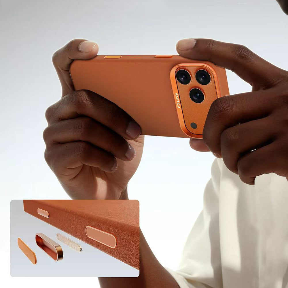 Apple iPhone 17 Pro Max Kılıf M-Safe Şarj Özellikli Polimerik Deri Raptic Urban Nano Kapak Beyaz