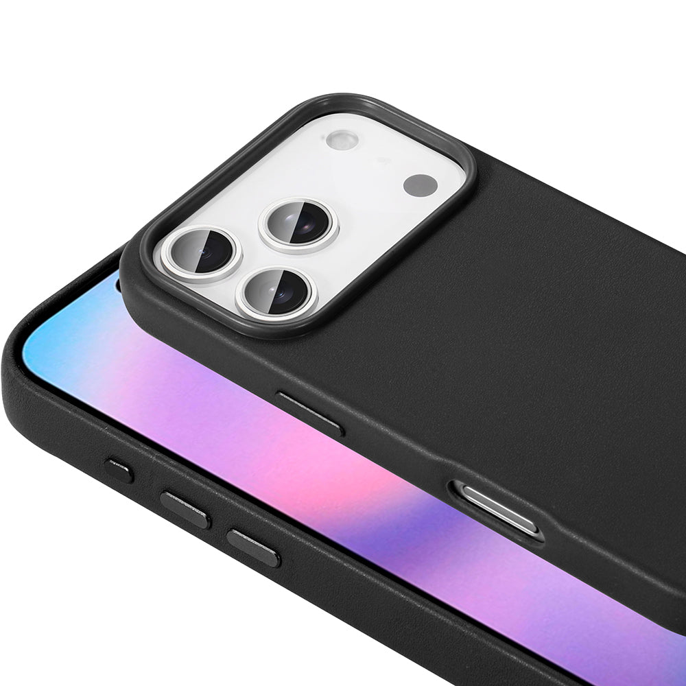 Apple iPhone 17 Pro Max Kılıf M-safe Şarj Özellikli PU Deri Görünümlü Zore Kupra Kapak Mor