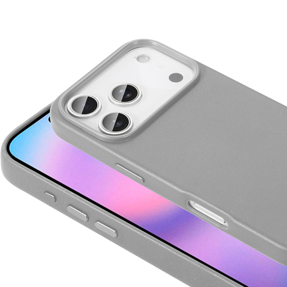 Apple iPhone 17 Pro Max Kılıf M-safe Şarj Özellikli PU Deri Görünümlü Zore Kupra Kapak Mor