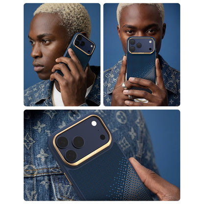 Apple iPhone 17 Pro Max Kılıf M-safe Şarj Özellikli Raptic Aramid Dual Serenity Serisi Karbon Kapak