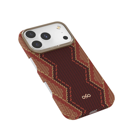 Apple iPhone 17 Pro Max Kılıf M-safe Şarj Özellikli Raptic Aramid Skin Bionic Serisi Kapak Kırmızı