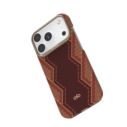 Apple iPhone 17 Pro Max Kılıf M-safe Şarj Özellikli Raptic Aramid Skin Bionic Serisi Kapak Kırmızı