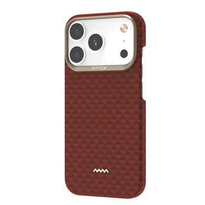 Apple iPhone 17 Pro Max Kılıf M-safe Şarj Özellikli Raptic Aramid Skin Origin Serisi Kapak Kırmızı