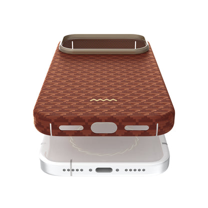 Apple iPhone 17 Pro Max Kılıf M-safe Şarj Özellikli Raptic Aramid Skin Origin Serisi Kapak Kırmızı