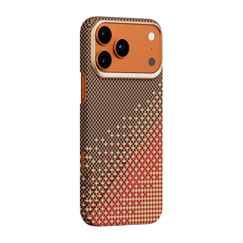 Apple iPhone 17 Pro Max Kılıf M-safe Şarj Özellikli Raptic Aramid Skin Serenity Serisi Karbon Kapak