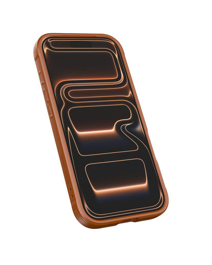 Apple iPhone 17 Pro Max Kılıf M-safe Şarj Özellikli Raptic Shield Classic Serisi Şeffaf Arka Yüzey C-Magnet Kapak Turuncu