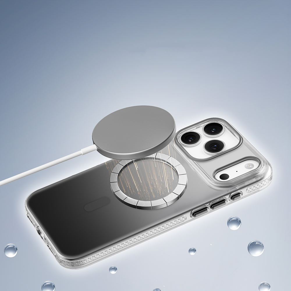 Apple iPhone 17 Pro Max Kılıf M-safe Şarj Özellikli Sararmaya Karşı Dayanıklı Mutural Icesense Serisi Kapak Mavi