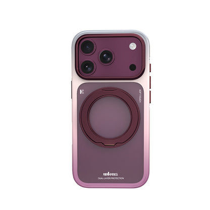 Apple iPhone 17 Pro Max Kılıf M-safe Şarj Özellikli Sert PC Wlons Arvox Standlı Kapak