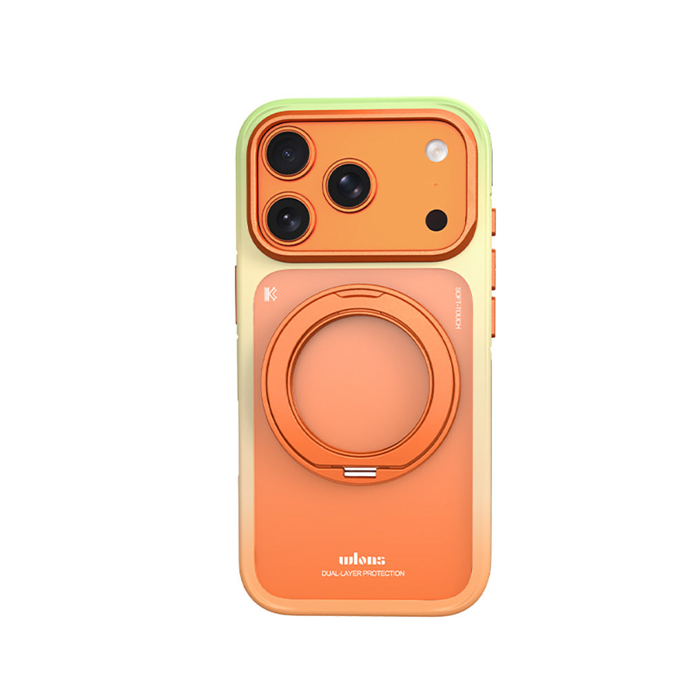 Apple iPhone 17 Pro Max Kılıf M-safe Şarj Özellikli Sert PC Wlons Arvox Standlı Kapak
