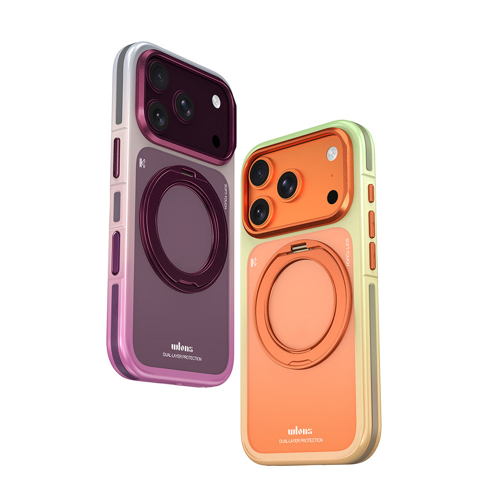 Apple iPhone 17 Pro Max Kılıf M-safe Şarj Özellikli Sert PC Wlons Arvox Standlı Kapak
