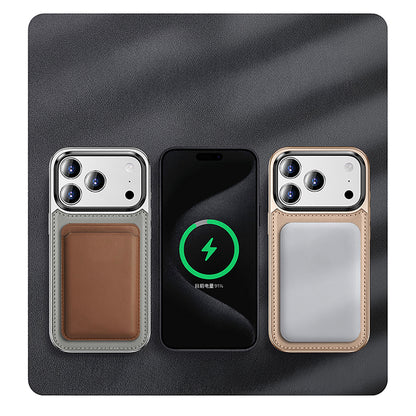 Apple iPhone 17 Pro Max Kılıf M-safe Şarj Özellikli Standlı Leto Kapak Gri