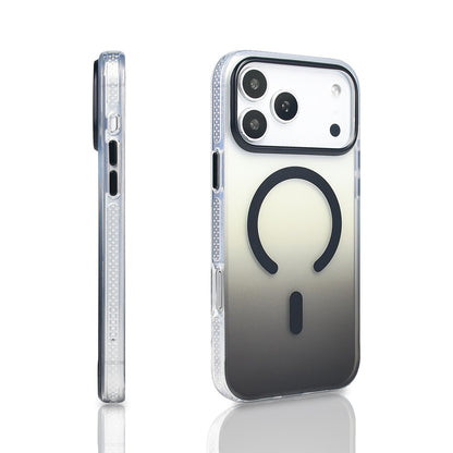 Apple iPhone 17 Pro Max Kılıf M-safe Şarj Özellikli Transparan Renk Geçişli Zore Toros Kapak Gold