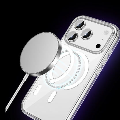 Apple iPhone 17 Pro Max Kılıf M-safe Şarj Özellikli Transparan Sert PC Wlons Pita Kapak Şeffaf