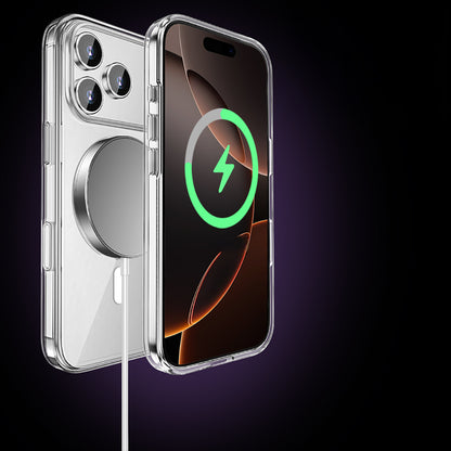 Apple iPhone 17 Pro Max Kılıf M-safe Şarj Özellikli Transparan Sert PC Wlons Pita Kapak Şeffaf