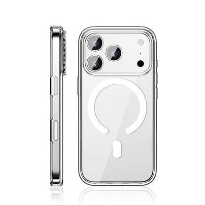 Apple iPhone 17 Pro Max Kılıf M-safe Şarj Özellikli Transparan Sert PC Wlons Pita Kapak Şeffaf