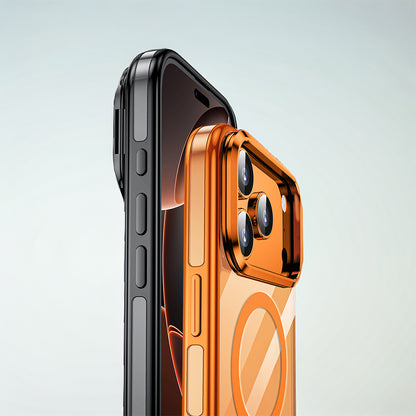 Apple iPhone 17 Pro Max Kılıf M-safe Şarj Özellikli Wlons Standlı Efsane Kapak Gümüş