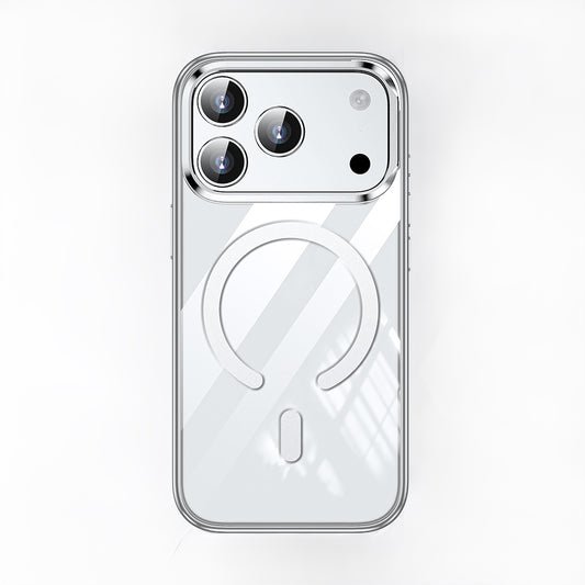 Apple iPhone 17 Pro Max Kılıf M-safe Şarj Özellikli Wlons Standlı Efsane Kapak Gümüş