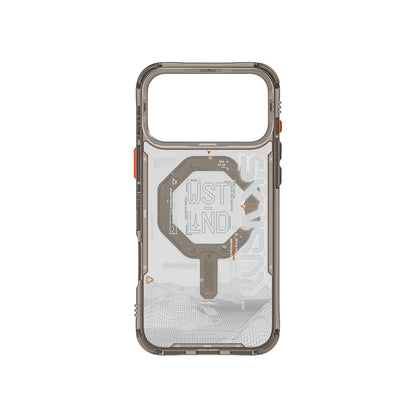 Apple iPhone 17 Pro Max Kılıf M-safe Şarj Özellikli Yazı Desenli Airbag Tasarımlı Skinarma Sonix Kapak Siyah