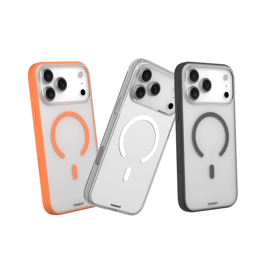 Apple iPhone 17 Pro Max Kılıf M-safe Şarj Özellikli Youngkit Clear Serisi Kapak Şeffaf
