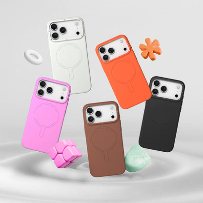 Apple iPhone 17 Pro Max Kılıf M-Safe Şarj Özellikli Youngkit Morandi Serisi Kapak Turuncu