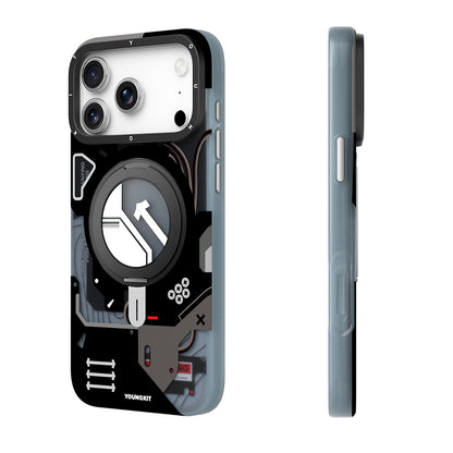 Apple iPhone 17 Pro Max Kılıf M-safe Şarj Özellikli Youngkit Starship Serisi Kapak Mavi