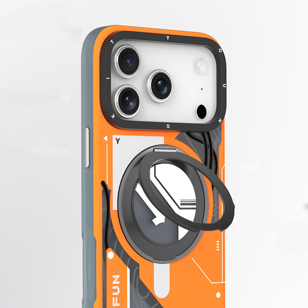 Apple iPhone 17 Pro Max Kılıf M-safe Şarj Özellikli Youngkit Starship Serisi Kapak Siyah