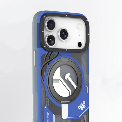 Apple iPhone 17 Pro Max Kılıf M-safe Şarj Özellikli Youngkit Starship Serisi Kapak Beyaz