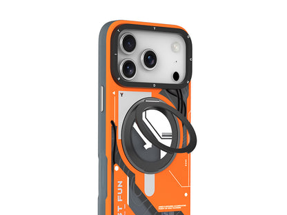 Apple iPhone 17 Pro Max Kılıf M-safe Şarj Özellikli Youngkit Starship Serisi Kapak Mavi