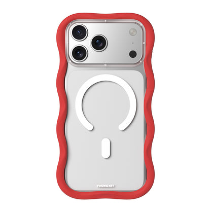 Apple iPhone 17 Pro Max Kılıf M-safe Şarj Özellikli Youngkit Wave Clear Serisi Kapak