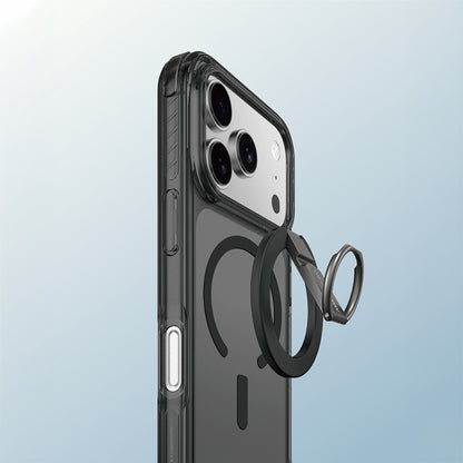 Apple iPhone 17 Pro Max Kılıf M-safe Şarj Özellikli Yüzük Standlı Amazingthing Titan Pro Serisi Kapak Mavi