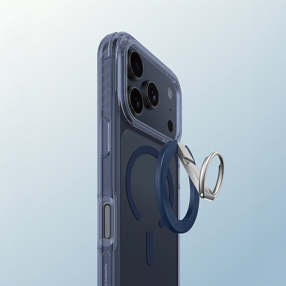 Apple iPhone 17 Pro Max Kılıf M-safe Şarj Özellikli Yüzük Standlı Amazingthing Titan Pro Serisi Kapak Turuncu