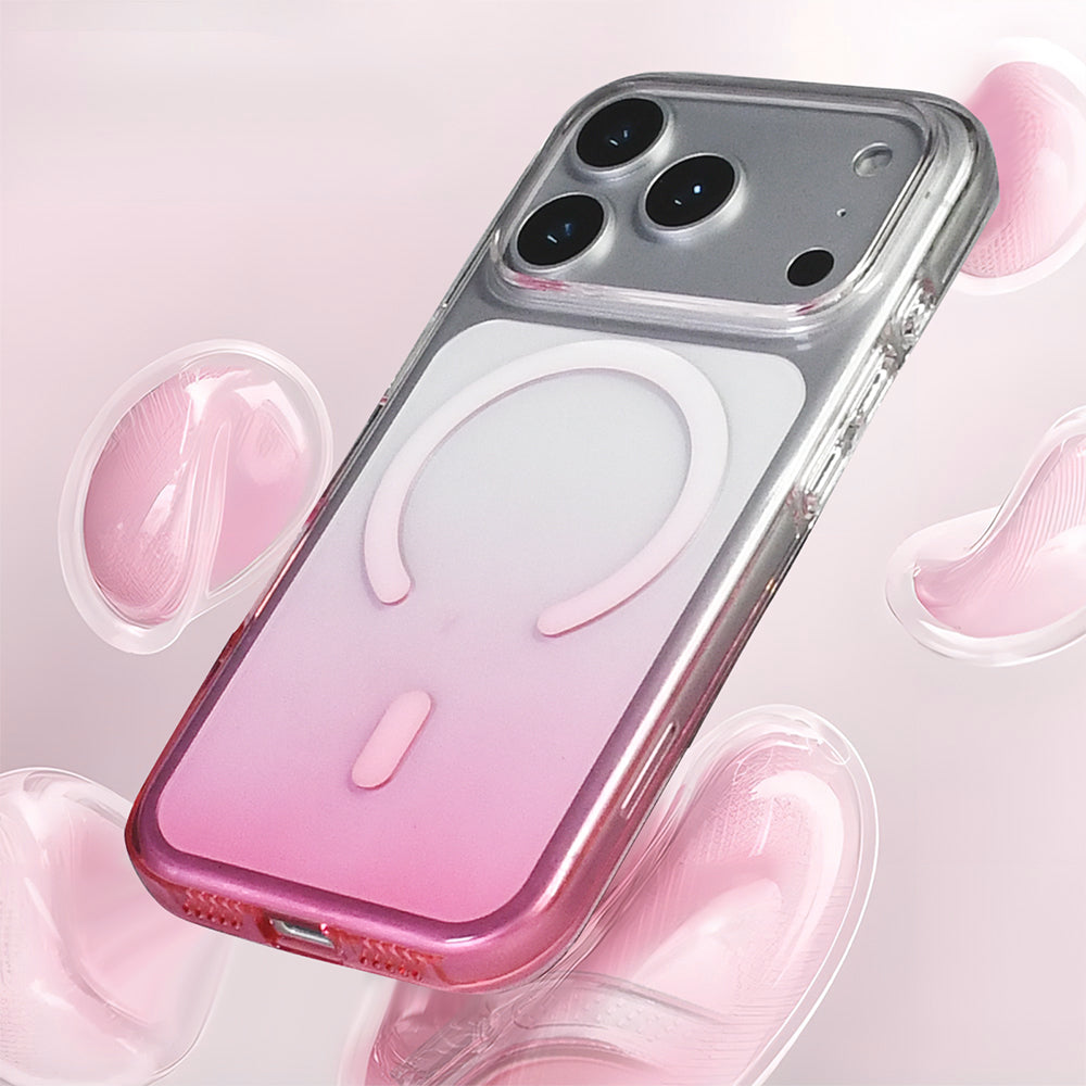 Apple iPhone 17 Pro Max Kılıf M-Safe Şarj Özellikli Zore Septik Silikon Kapak Pembe